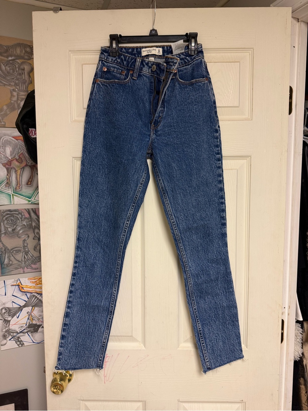 Abercrombie skinny  High-Rise Blue Women's Jeans - Classic Dark Wash